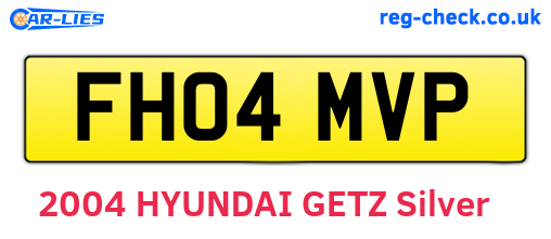 FH04MVP are the vehicle registration plates.