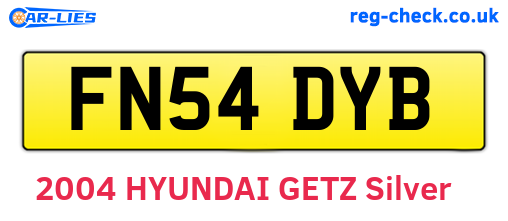 FN54DYB are the vehicle registration plates.
