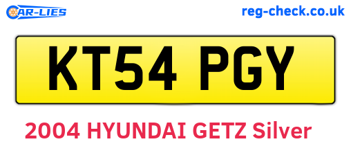 KT54PGY are the vehicle registration plates.