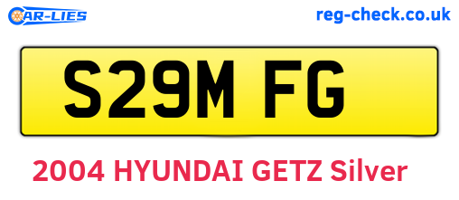 S29MFG are the vehicle registration plates.
