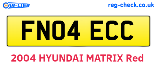 FN04ECC are the vehicle registration plates.
