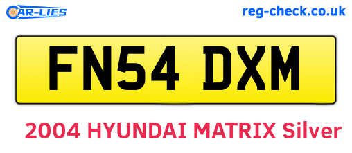 FN54DXM are the vehicle registration plates.