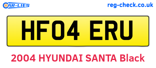 HF04ERU are the vehicle registration plates.