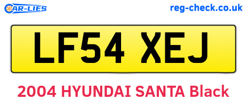 LF54XEJ are the vehicle registration plates.
