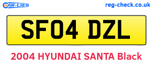 SF04DZL are the vehicle registration plates.