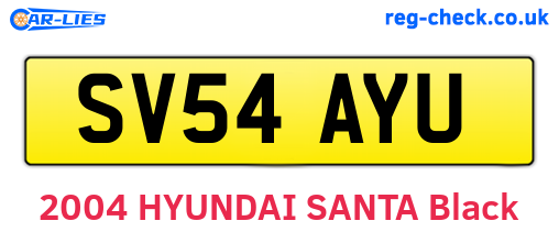 SV54AYU are the vehicle registration plates.