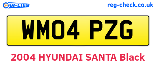 WM04PZG are the vehicle registration plates.