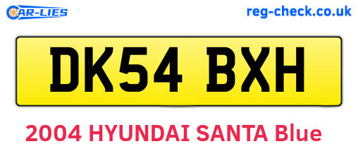 DK54BXH are the vehicle registration plates.