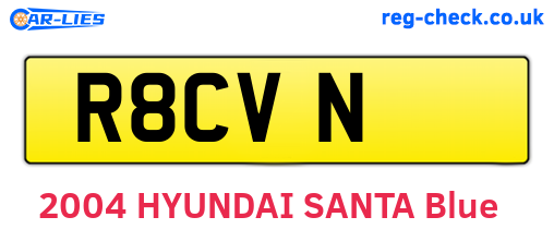 R8CVN are the vehicle registration plates.