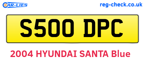 S500DPC are the vehicle registration plates.