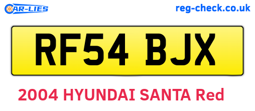 RF54BJX are the vehicle registration plates.