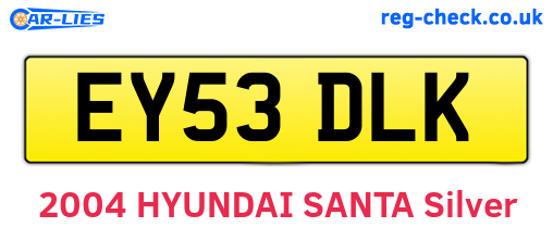 EY53DLK are the vehicle registration plates.