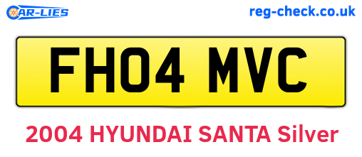 FH04MVC are the vehicle registration plates.