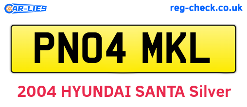 PN04MKL are the vehicle registration plates.