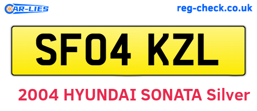 SF04KZL are the vehicle registration plates.