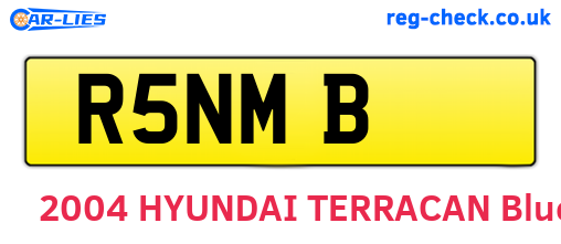 R5NMB are the vehicle registration plates.