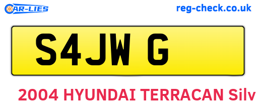 S4JWG are the vehicle registration plates.