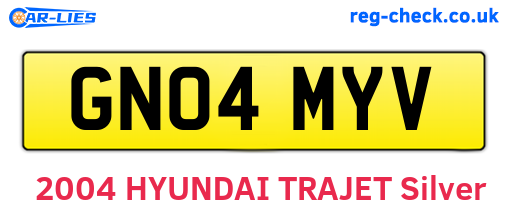 GN04MYV are the vehicle registration plates.