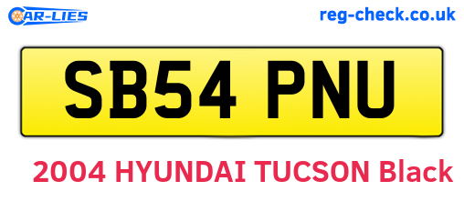 SB54PNU are the vehicle registration plates.