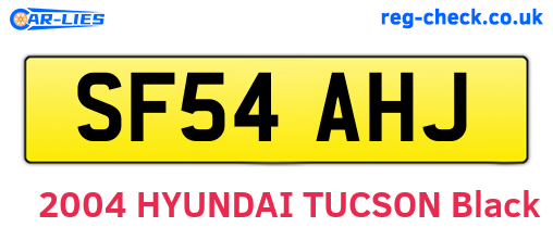 SF54AHJ are the vehicle registration plates.