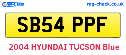 SB54PPF are the vehicle registration plates.