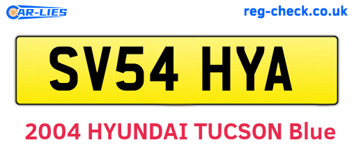 SV54HYA are the vehicle registration plates.