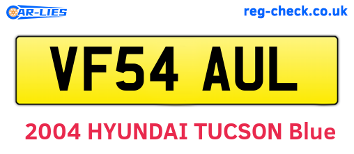 VF54AUL are the vehicle registration plates.
