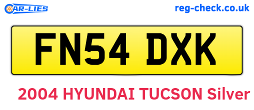 FN54DXK are the vehicle registration plates.