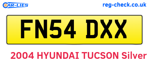 FN54DXX are the vehicle registration plates.