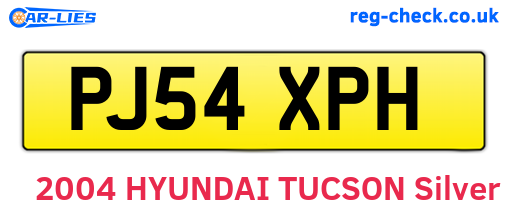 PJ54XPH are the vehicle registration plates.