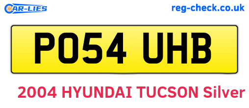 PO54UHB are the vehicle registration plates.