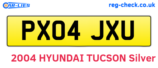 PX04JXU are the vehicle registration plates.