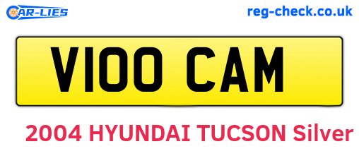 V100CAM are the vehicle registration plates.