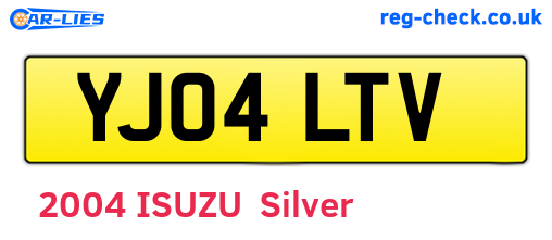 YJ04LTV are the vehicle registration plates.