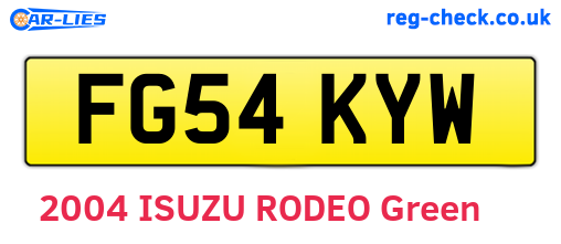 FG54KYW are the vehicle registration plates.