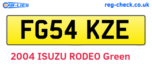 FG54KZE are the vehicle registration plates.