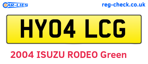 HY04LCG are the vehicle registration plates.