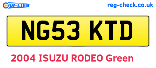 NG53KTD are the vehicle registration plates.