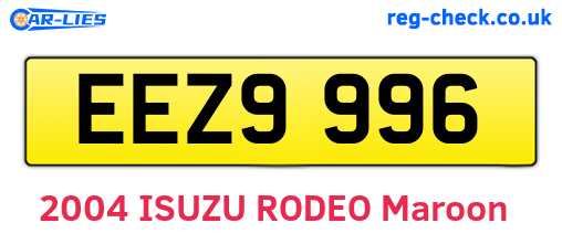 EEZ9996 are the vehicle registration plates.