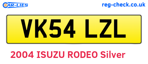 VK54LZL are the vehicle registration plates.