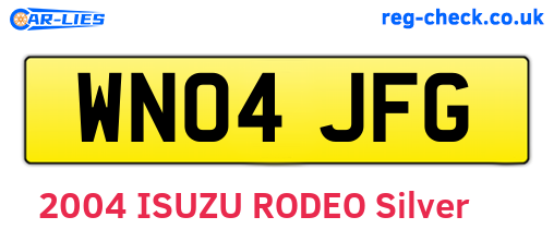 WN04JFG are the vehicle registration plates.