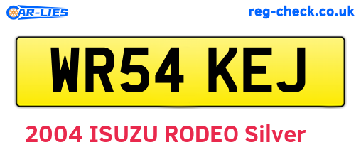 WR54KEJ are the vehicle registration plates.