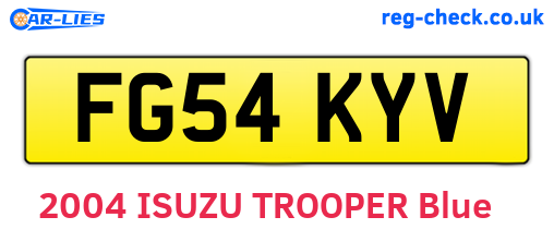 FG54KYV are the vehicle registration plates.