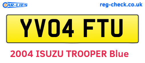 YV04FTU are the vehicle registration plates.