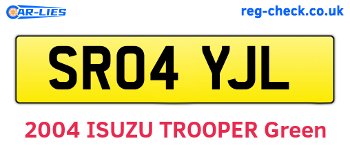 SR04YJL are the vehicle registration plates.