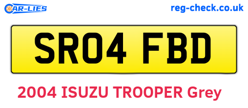SR04FBD are the vehicle registration plates.
