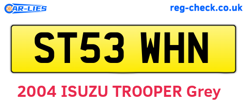 ST53WHN are the vehicle registration plates.