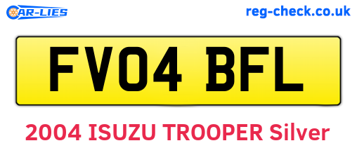 FV04BFL are the vehicle registration plates.