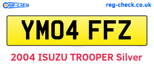 YM04FFZ are the vehicle registration plates.
