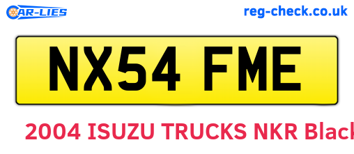 NX54FME are the vehicle registration plates.